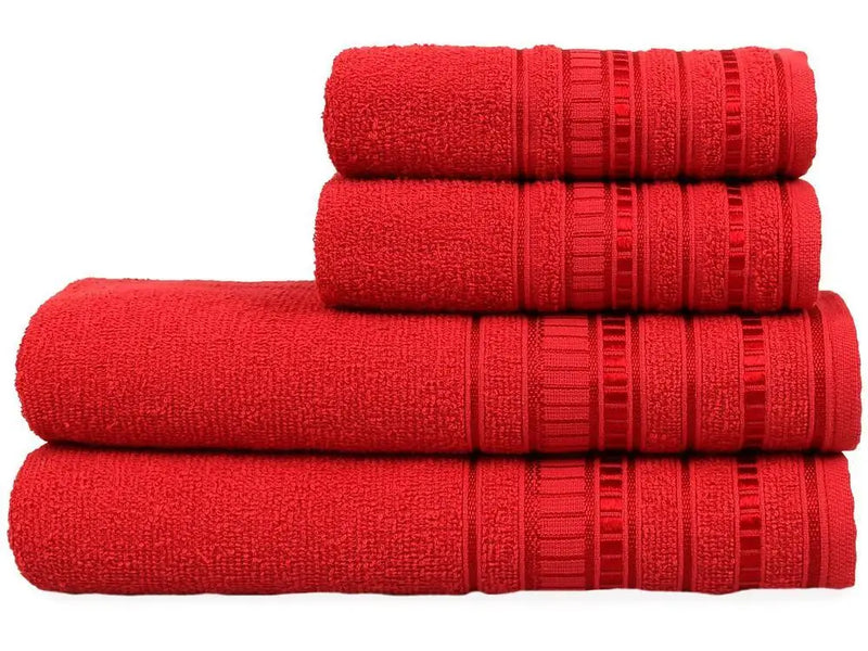 Jogo de toalhas vermelho