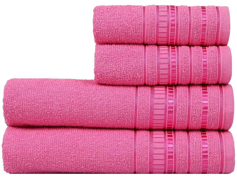 Jogo de toalhas rosa